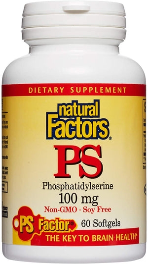 Natural Factors PS Phosphatidylserine, 100 mg, 60 Softgels
