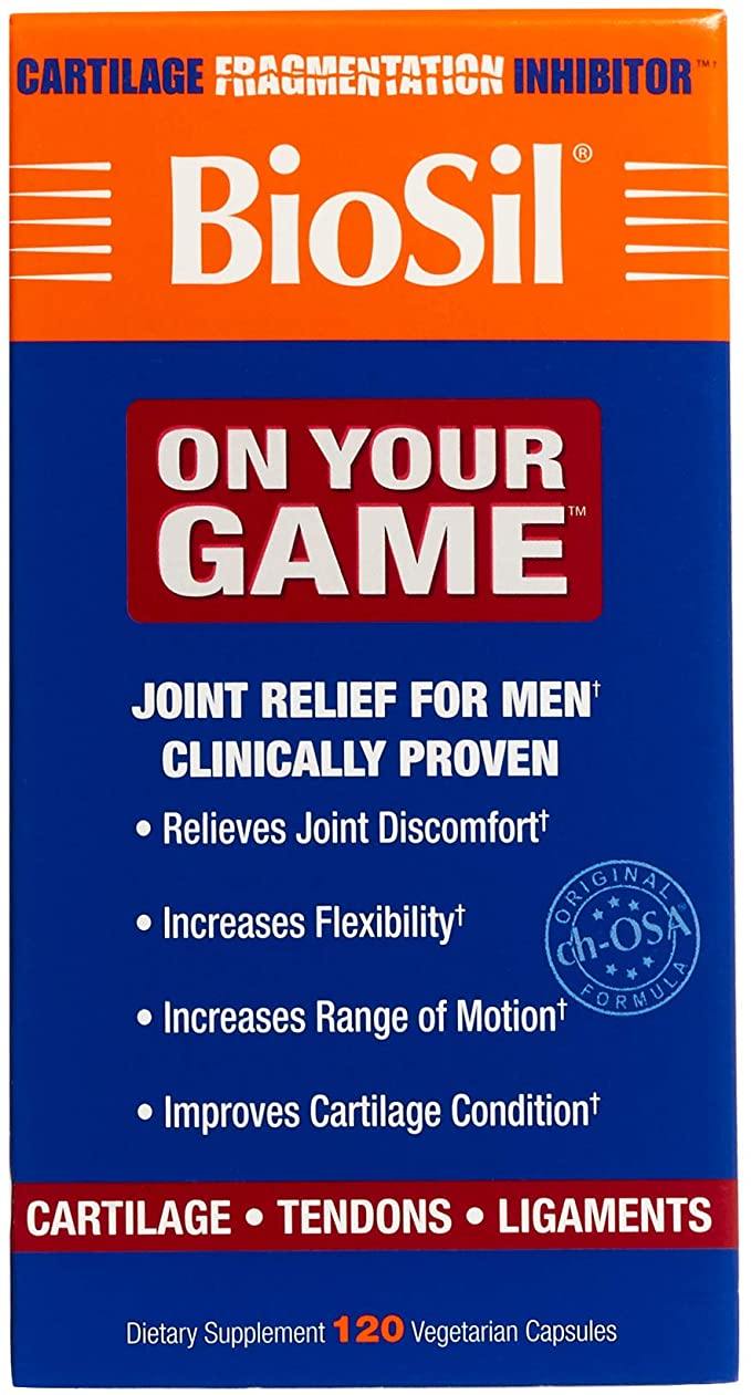 BioSil by Natural Factors, On Your Game, Joint Support for Men, Collagen Generator, 120 Vegetarian Capsules (120 Servings) - Discount Nutrition Store