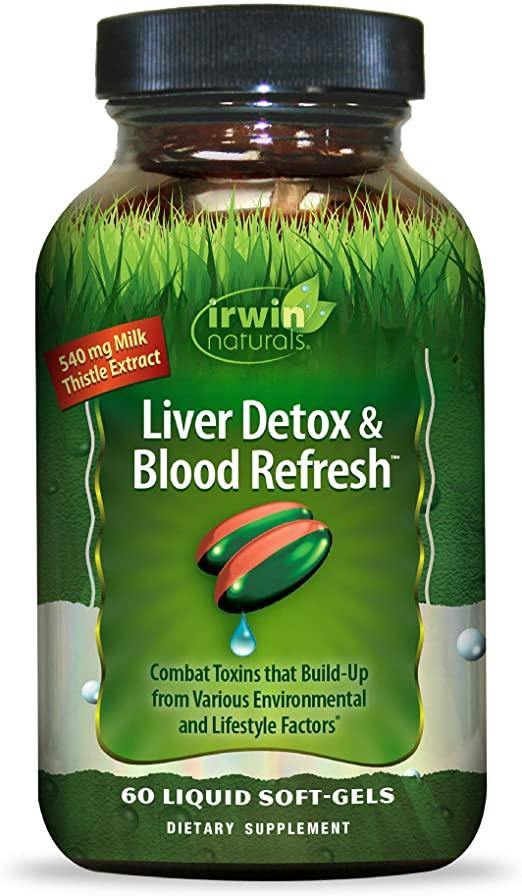 Irwin Naturals Liver Detox & Blood Refresh Powerful Herbal Whole-Body Cleanse & Detox - 60 Liquid Softgels - Discount Nutrition Store