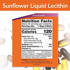 Now Foods Sunflower Liquid Lecithin, 16 Fl Oz