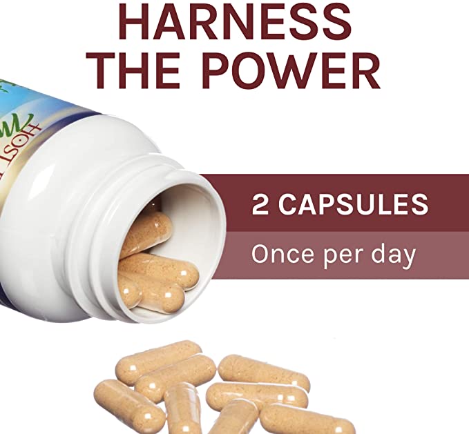 Host Defense Reishi Capsules - Heart &amp; Immune Health Support Supplement - Mushroom Supplement to Support Energy &amp; Vitality - Reishi Supplement to Aid Overall Well-Being - 60 Capsules