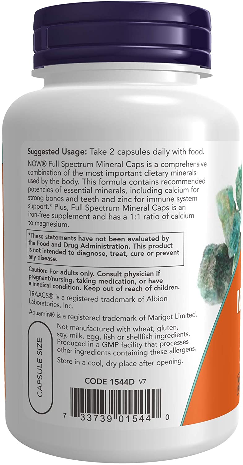 NOW Full Spectrum Mineral Caps, 120 Capsules