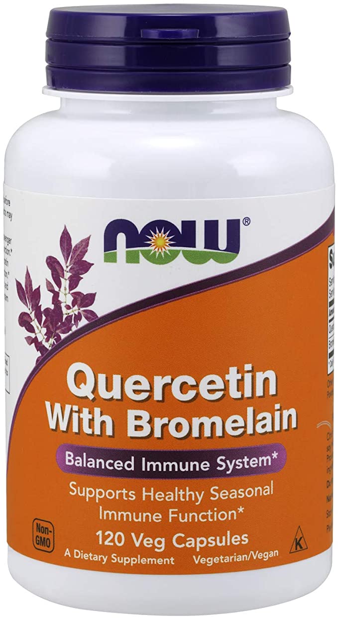 NOW Quercetin with Bromelain, 120 Veg Capsules