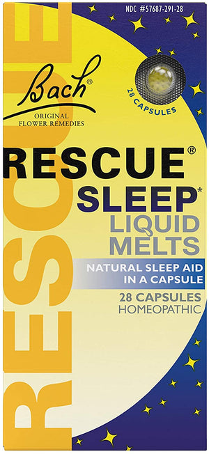 Bach Rescue Sleep Liquid Melts Natural Sleep Aid, 28 Capsules
