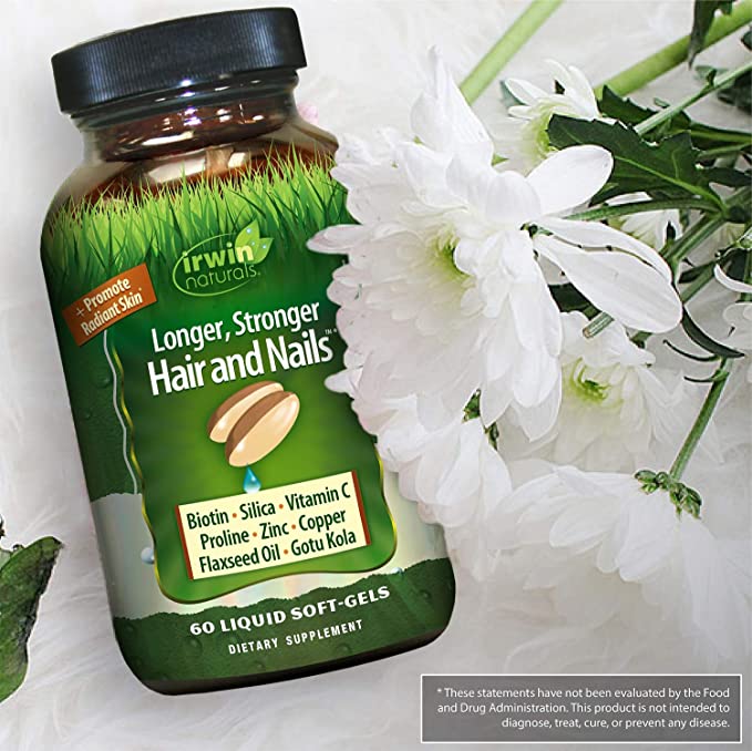 Healthy Skin & Hair Plus Nails by Irwin Naturals, Nutrient Rich, Provides Shine and Strength, 60 Liquid Softgels
