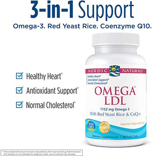 Nordic Naturals Omega™ LDL, 1000 mg, 60 Softgels