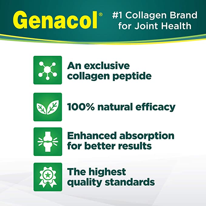 Genacol Plus – Glucosamine and Collagen Supplement, Ultra-Hydrolyzed Collagen Peptides, Eases Joint Movement, Maintains Cartilage, 90 Capsules (30-Day Supply)