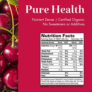 Dynamic Health Certified Organic Tart Cherry 100% Juice Concentrate Unsweetened, 32 fl oz