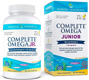 Nordic Naturals Complete Omega™ Junior Lemon, 500 mg, 180 Softgels