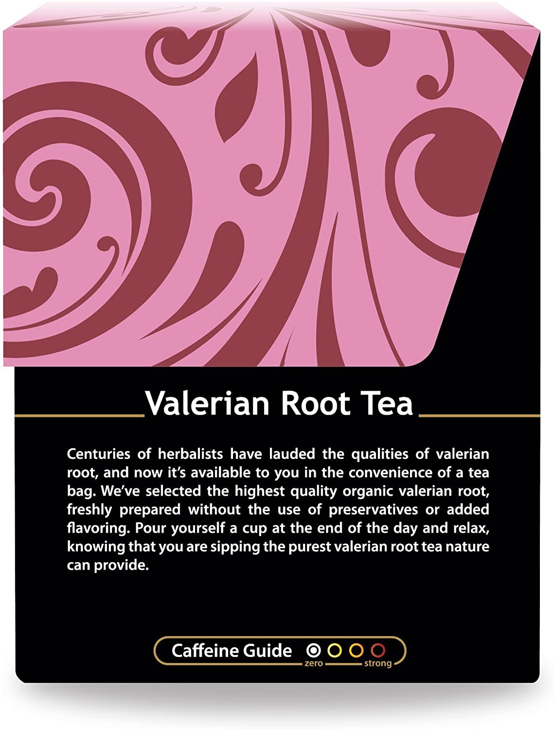 Organic Valerian Root Tea, 18 Bleach-Free Tea Bags – Caffeine Free Tea Supports Healthy Sleep Cycle, Eases Muscle Pain, and Calms the Body and Mind, No GMOs