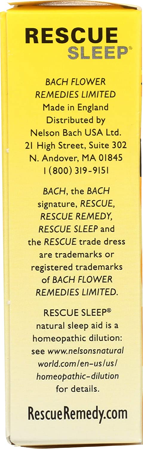 Bach RESCUE SLEEP Spray 7mL, Natural Sleep & Stress Relief Aid, Homeopathic Flower Essence, Vegan, Free of Melatonin, Sugar, and Gluten, Non-Narcotic, Non-Habit Forming