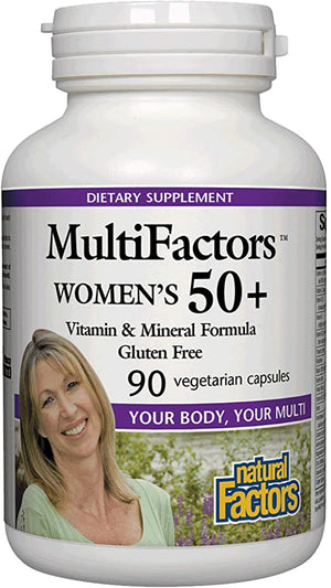 Natural Factors MultiFactors™ Womens 50 plus Formula, 90 Vegetarian Capsules