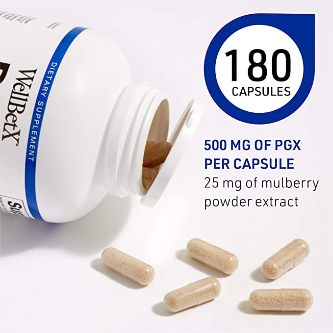 Natural Factors WellBetX® PGX® Plus Mulberry, 180 Vegetarian Capsules