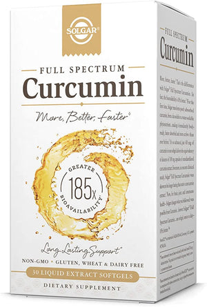Solgar Full Spectrum Curcumin, 30 Liquid Extract Softgels