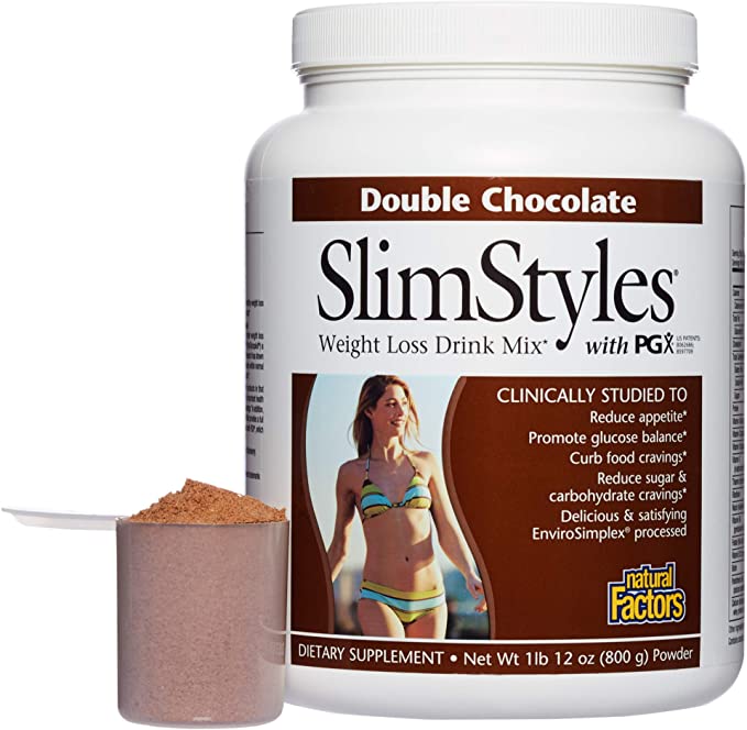 Natural Factors SlimStyles® Weight Loss Drink Double Chocolate, 1.75 lb