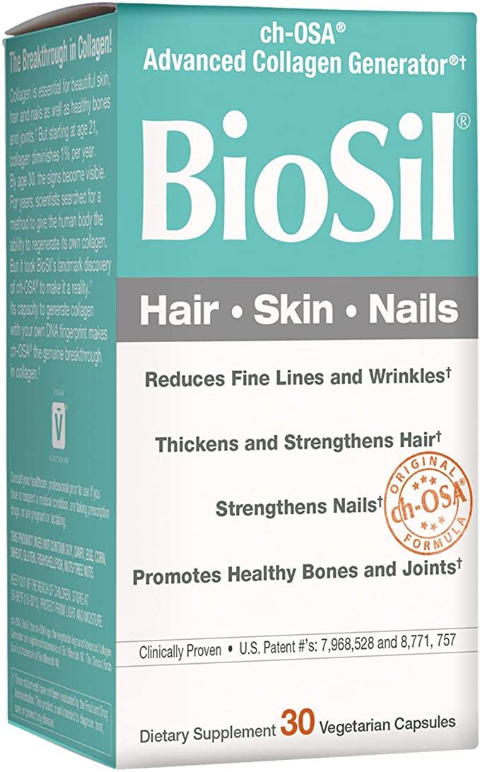 BIOSIL HAIR SKIN NAILS 30 Capsules 30 Servings - Discount Nutrition Store