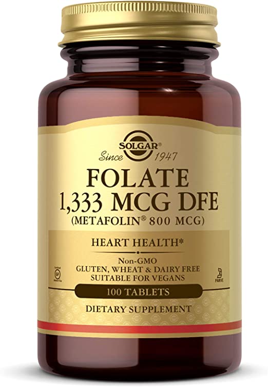 Solgar Folate, 1333 mcg DFE, 100 Tablets