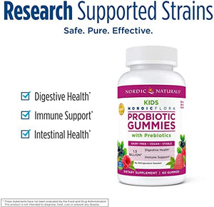 Nordic Naturals Probiotic Gummies Kids Merry Berry Punch, 60 Gummies