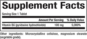 Natural Factors Vitamin B6, 100 mg, 90 Tablets
