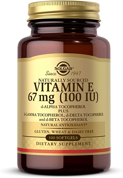 Solgar Vitamin E, 67 mg (100 IU), 100 Softgels