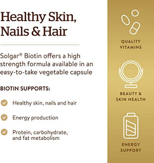 Solgar Biotin, 1000 mcg, 250 Vegetable Capsules