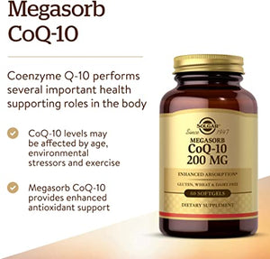 Solgar CoQ-10, 200 mg, 60 Softgels