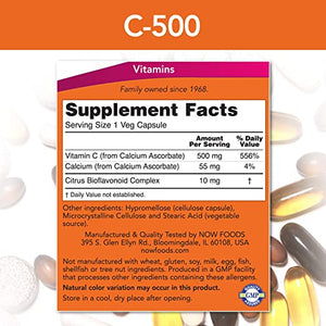 NOW Foods C-500 Calcium Ascorbate-C, 250 Capsules