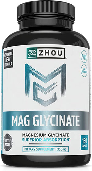 Zhou Magnesium Glycinate, 180cps