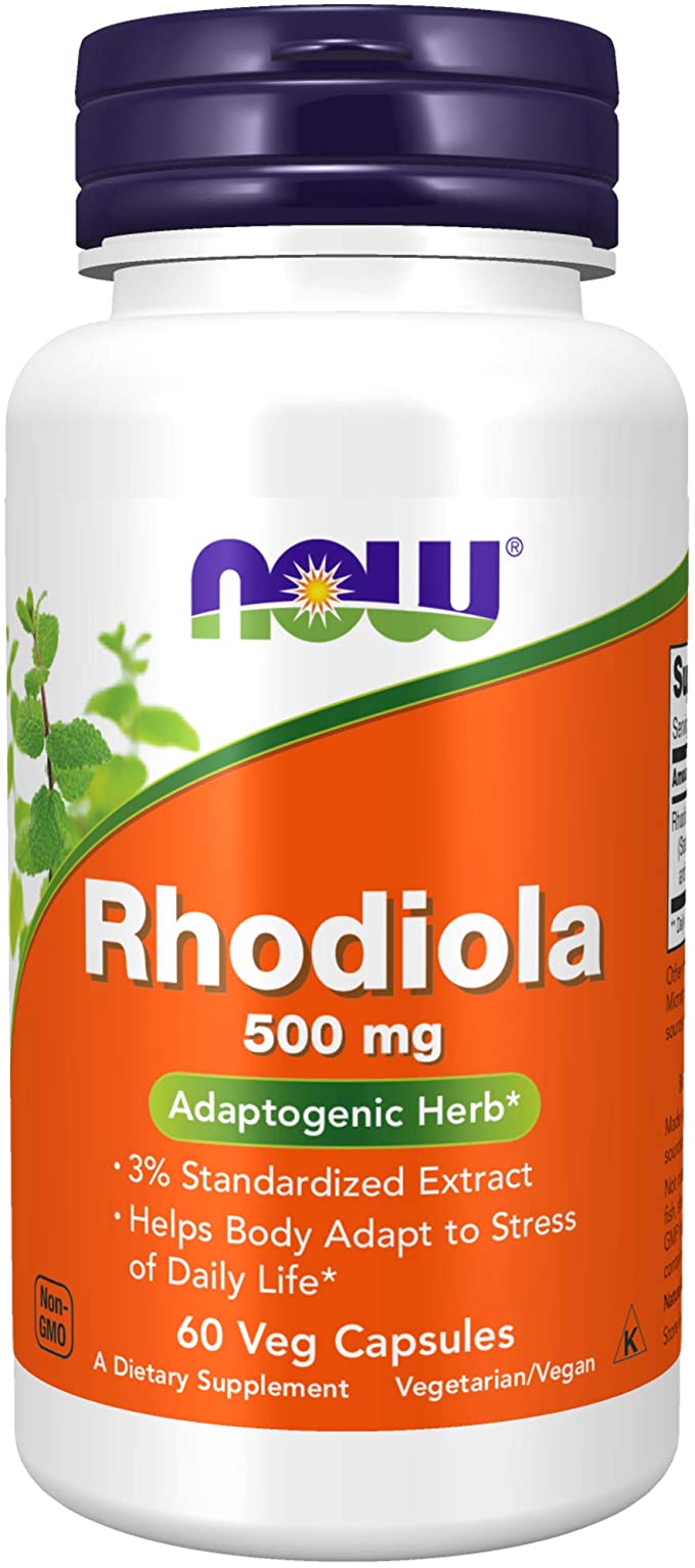 NOW Rhodiola, 500 mg, 60 Veg Capsules