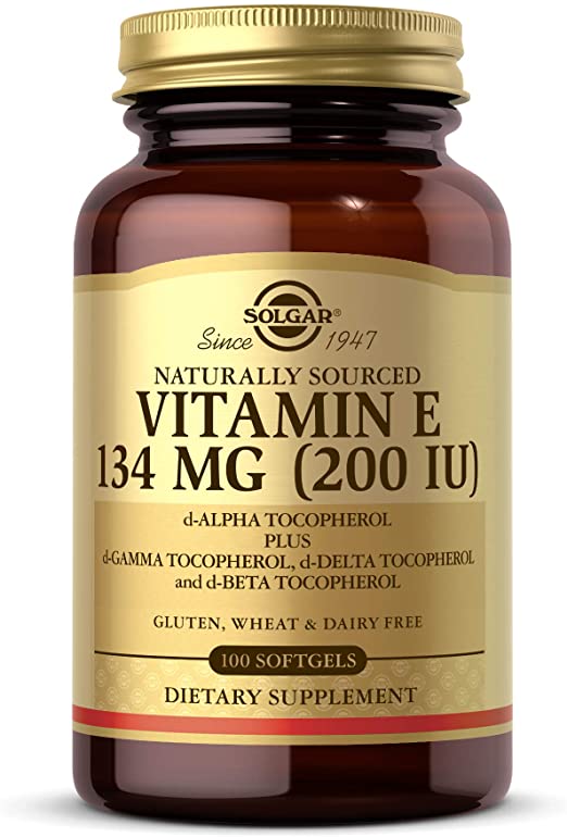 Solgar Vitamin E 200 IU - 100 Softgels - Natural Antioxidant, Immune System Support - Gluten Free, Dairy Free - 100 Servings