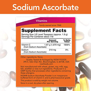 NOW Foods Sodium Ascorbate, 8 oz
