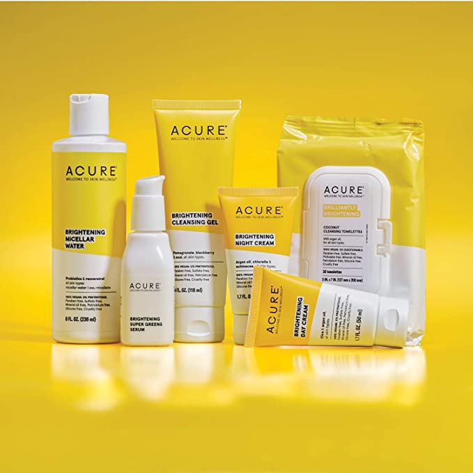 Acure Brightening Towelettes Coconut, 30 Towelettes