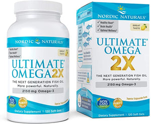 Nordic Naturals Ultimate® Omega 2X Lemon, 2150 mg, 120 Softgels