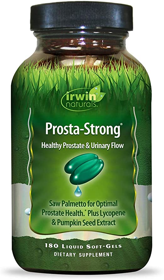 Irwin Naturals Prosta-Strong - Prostate Health Support with Saw Palmetto, Lycopene, Pumpkin Seed &amp; More - 180 Liquid Softgels