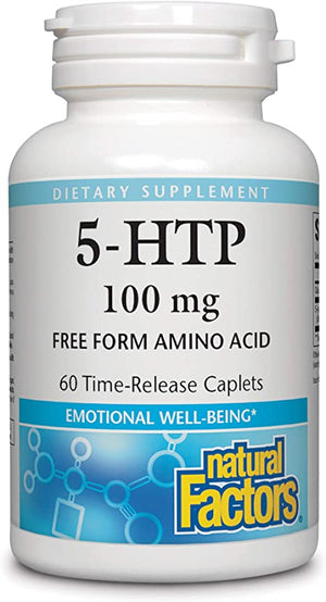 Natural Factors, 5-HTP 100 mg, Support for Emotional Health without Gastric Discomfort, 60 Caplets