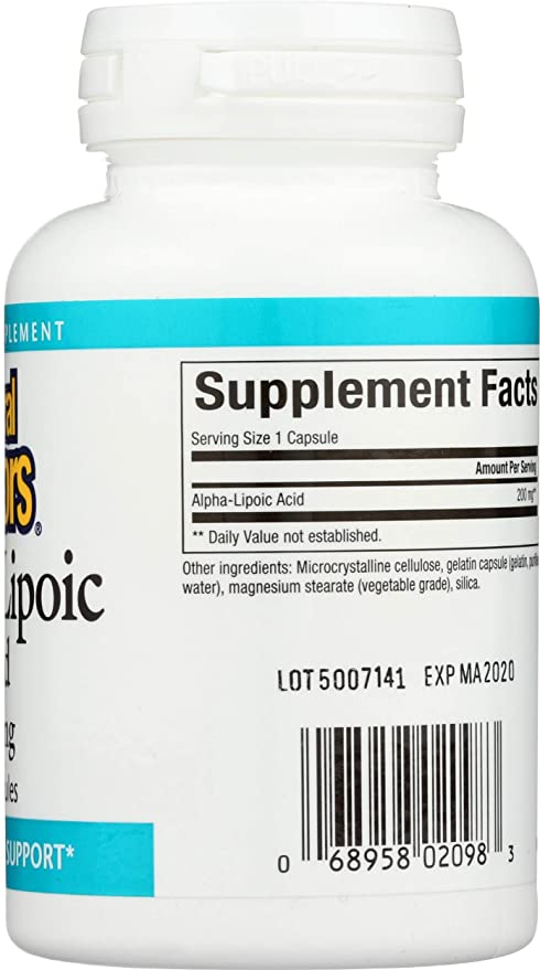 Natural Factors Alpha-lipoic Acid 200mg Capsules, 60-Count