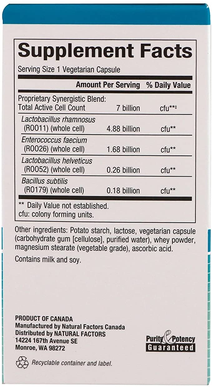 Natural Factors ReliefBiotic™, 7 billion cells, 30 Vegetarian Capsules
