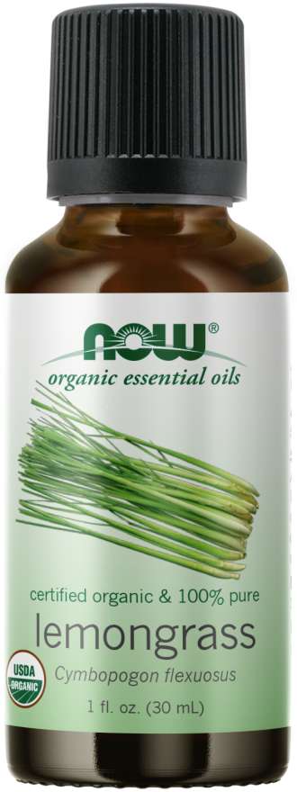 NOW Foods Organic Essential Oils Lemongrass, 1 fl oz