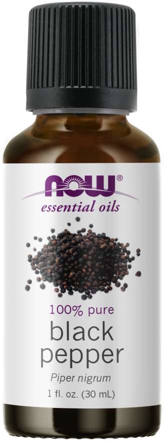 NOW Essential Oils Black Pepper, 1 fl oz