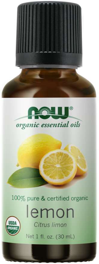 NOW Foods Organic Essential Oils Lemon, 1 fl oz