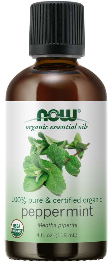 NOW Foods Organic Essential Oils Peppermint Oil, 4 fl oz