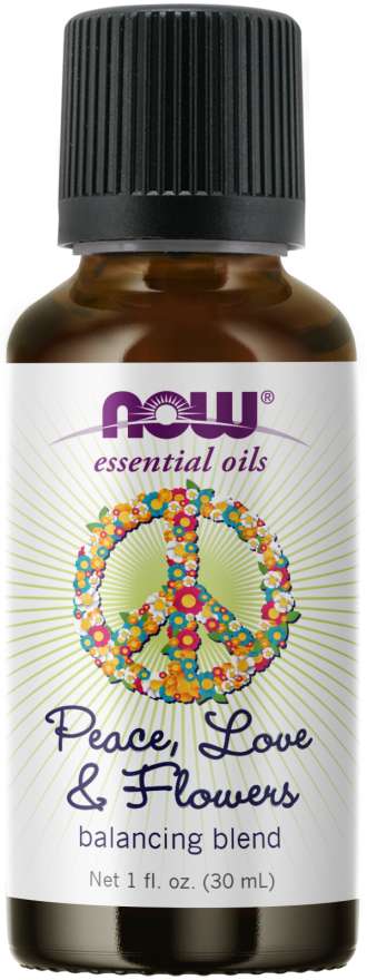 NOW Essential Oils Peace Love &amp; Flowers Blend, 1 fl oz