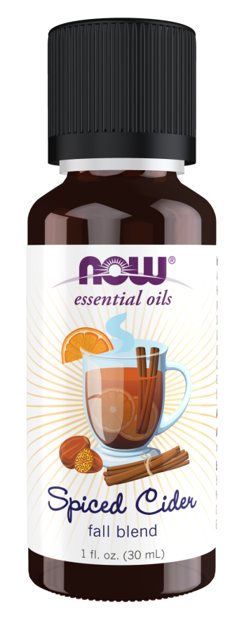 NOW Foods Essential Oils, Spiced Cider Oil Blend, Citrus Spice Scent With Warm and Comforting Attributes, 1-Ounce