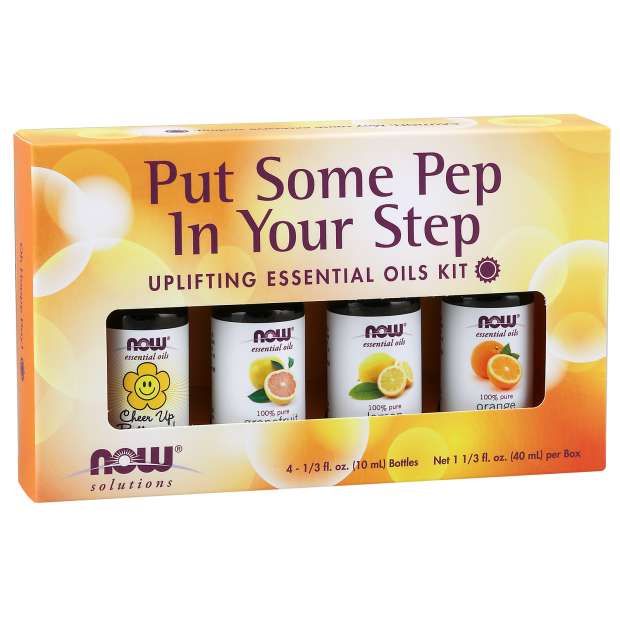 NOW Foods Solutions® Put Some Pep in Your Step Uplifting Essential Oils Kit, 1 Kit