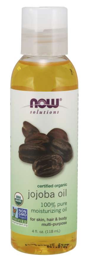 NOW Solutions Certified Organic Jojoba Oil, 4 fl oz