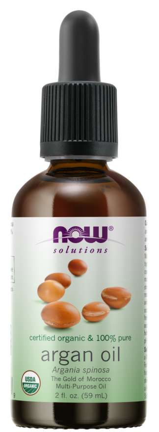 NOW Foods Solutions Organic Argan Oil, 2 fl oz
