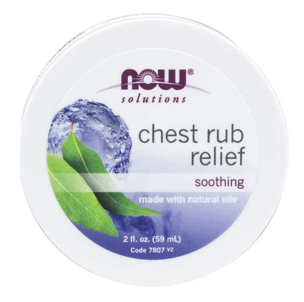 NOW Foods Solutions Chest Rub Relief Soothing &amp; Warming, 2 fl oz