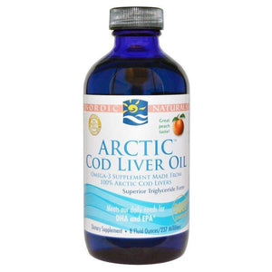 Nordic Naturals Arctic Cod Liver Oil, Peach, 8 fl oz - Discount Nutrition Store