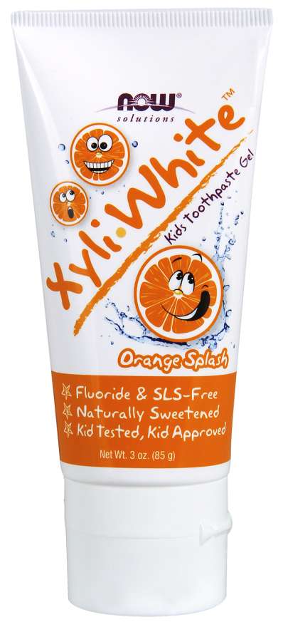 NOW Solutions Xyli White™ Kids Toothpaste Gel Orange Splash, 3 oz