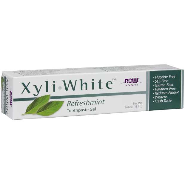 NOW Foods Solutions Xyli White Toothpaste Gel Refreshmint, 6.4 oz